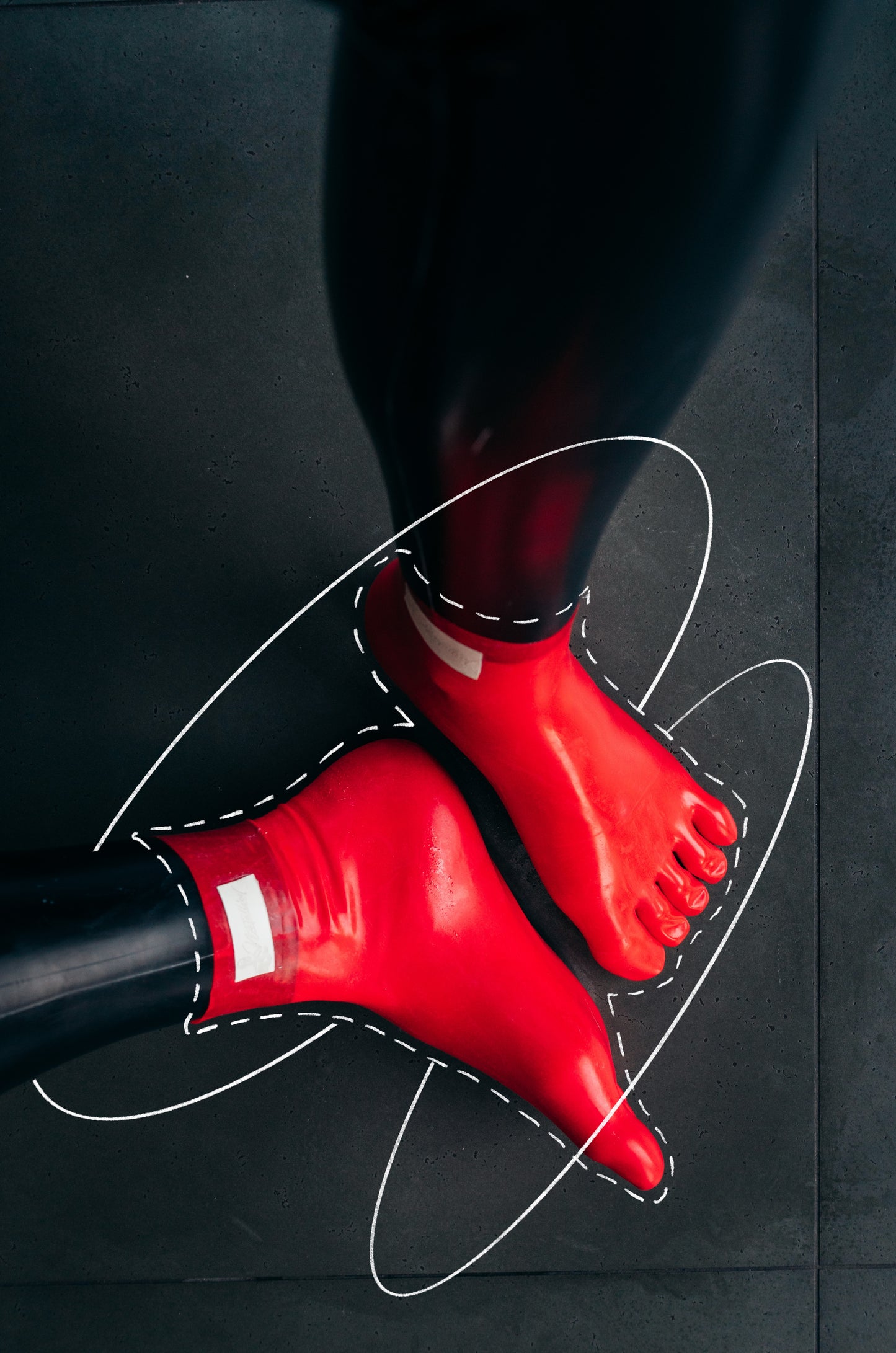 Bundle Red Latex Gloves + Toe Socks