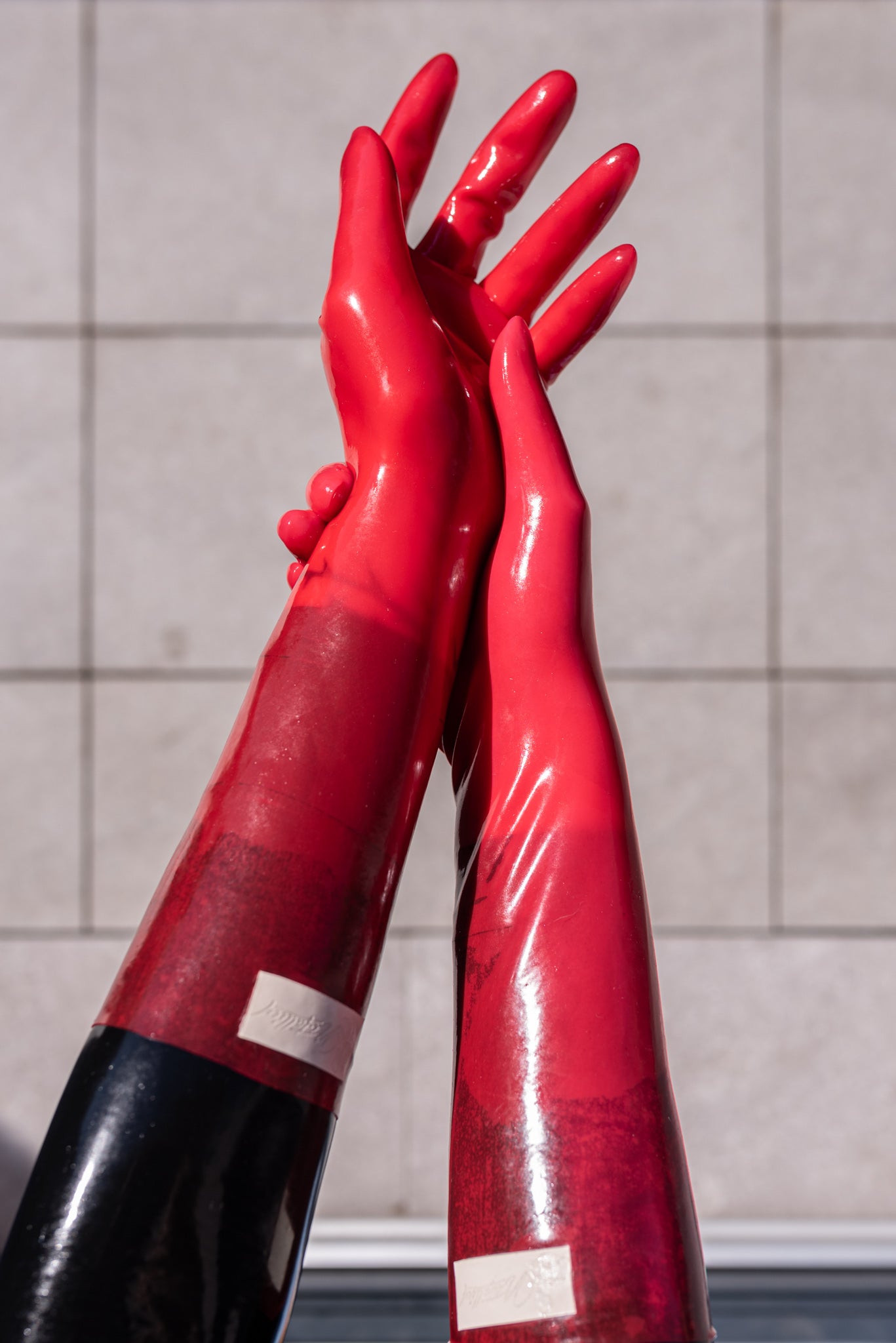 Bundle Red Latex Gloves + Toe Socks